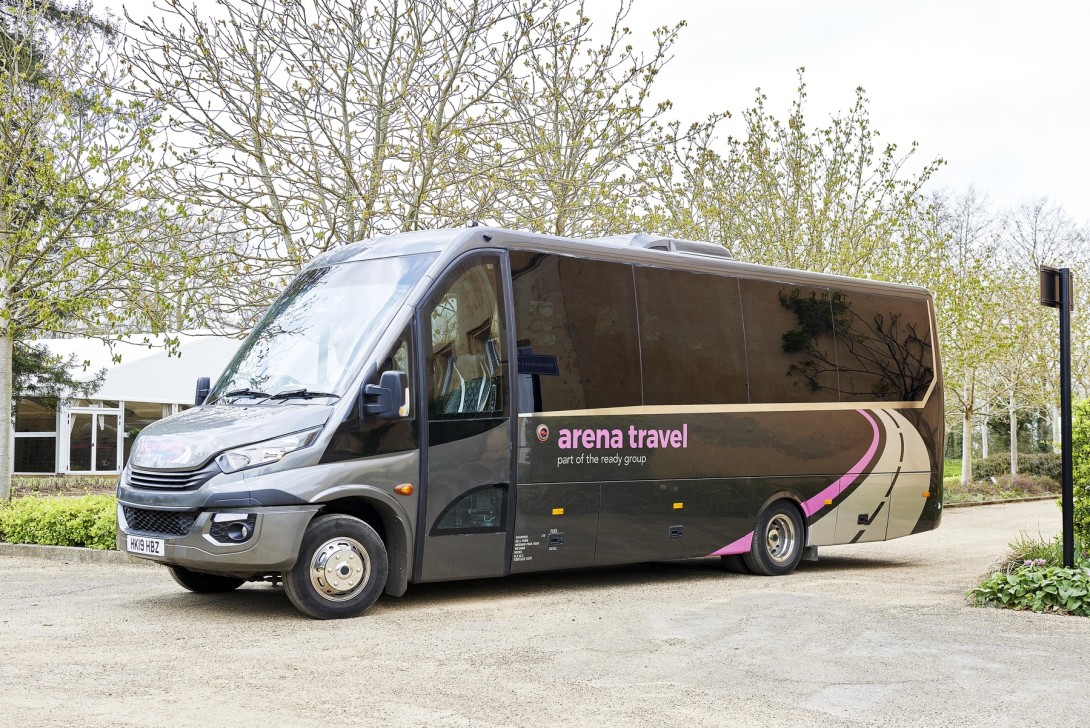 Inside of a Arena Travel coach